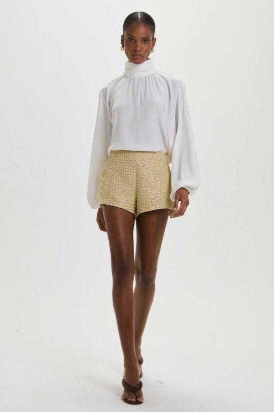 Imagem de Shorts Polly Golden Tweed Le Blog